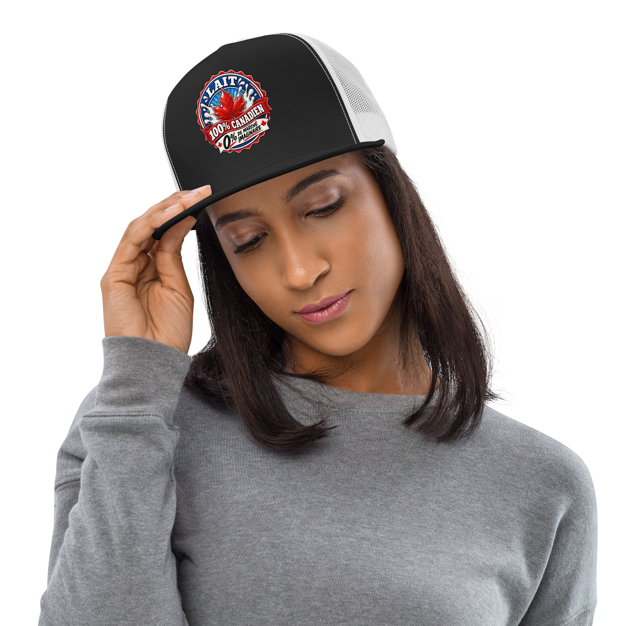 Casquette Trucker, Lait 100% canadien, 0% de marché imaginaire – Image 2